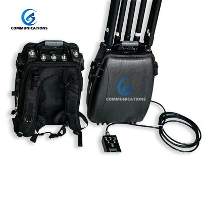 Tas ransel portabel drone pertahanan detektor sinyal anti drone jammer sistem untuk perlindungan