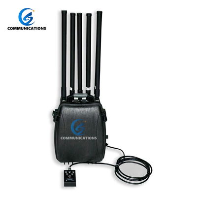 900MHz 1.2G 1.5G 2.4G 5.2G 5.8G Sistem Pertahanan Detektor Sinyal Drone Dengan 6 Antenna
